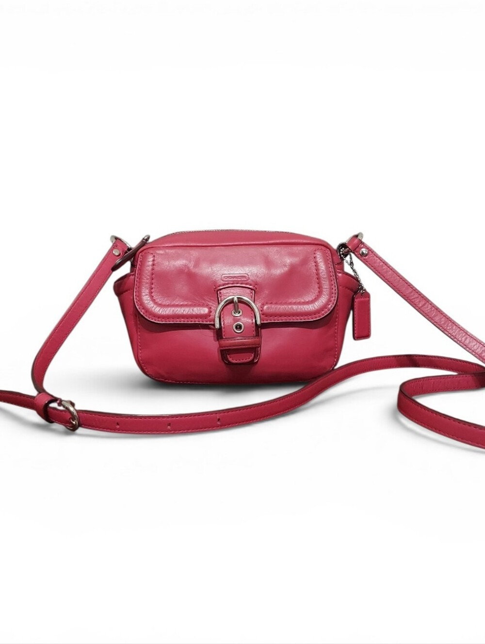 Coach Campbell Soho Flap  Buckle Zip Leather Crossbody Camera Bag No.  F25150